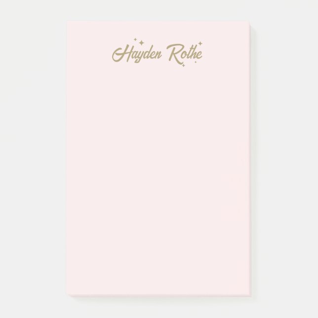 Post-it® Jolie police rétro rose et étoiles  (Devant)