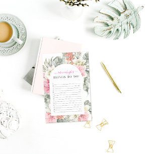 Post-it® Jolie végétation florale tropicale   Monogramme