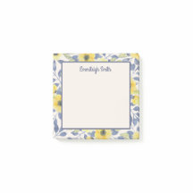 Jolies Fleurs Bleu Poussiéreux Jaune Crème Féminin