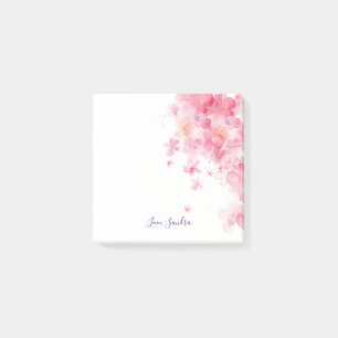 Post-it® Jolies fleurs personnalisées d'aquarelle