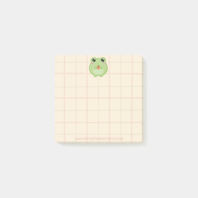 Post-it® Jolies notes adhésives avec une grenouille avec un (Devant)
