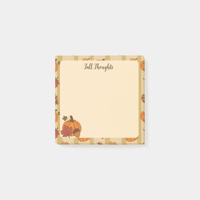 Post-it® Jolies notes adhésives de citrouille et de feuille (Devant)