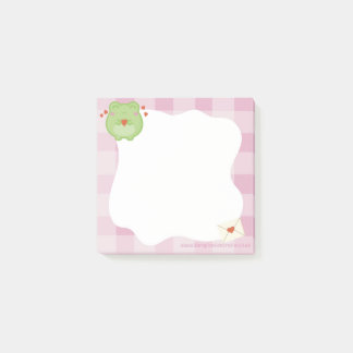 Post-it® Jolies notes adhésives de grenouille d'amour, reto