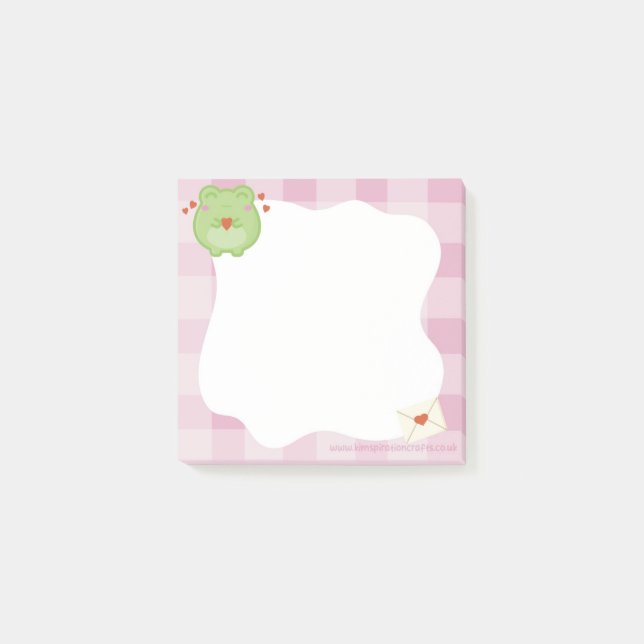 Post-it® Jolies notes adhésives de grenouille d'amour, reto (Devant)