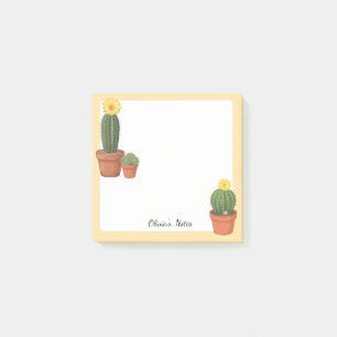 Post-it® Jolies Notes Adhésives Fleur de Cactus en Pot