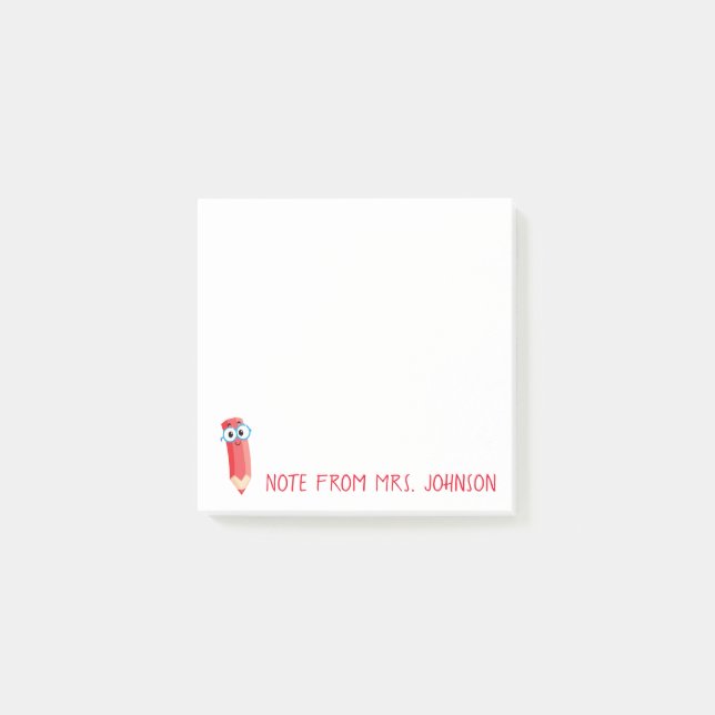 Post-it® Jolies notes au crayon rouge (Devant)