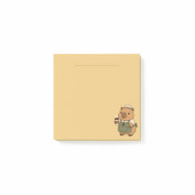 Jolies notes repositionnables Barista Capybara pas