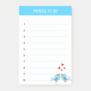 Post-it® Jolies petites choses à faire avec des oiseaux ble