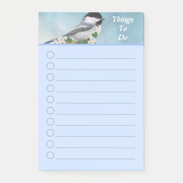 Post-it® Jolies petites choses à faire avec oiseaux et fleu (Devant)
