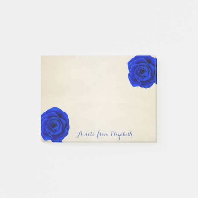 Post-it® Jolies roses bleues élégantes (Devant)