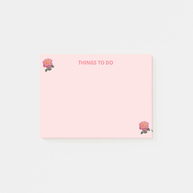 Post-it® Jolies roses sur des choses roses à faire (Devant)