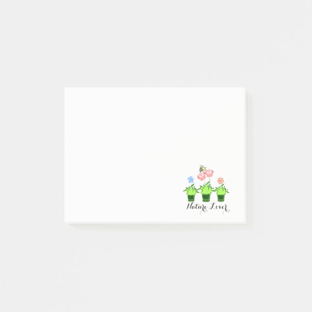 Post-it® "jolis plantes de fleurs" notes collantes, poster  (Devant)
