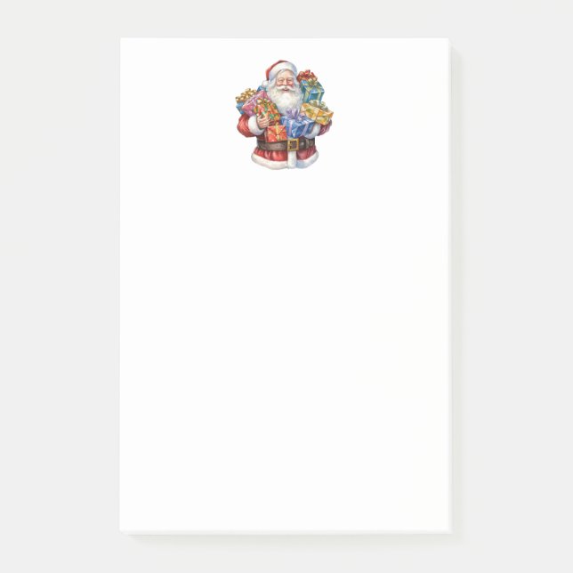 Post-it® Jolly Santa Claus En Costume Rouge Traditionnel (Devant)