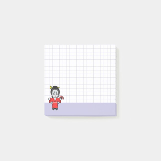 Post-it® Jorogumo- Araignée Yokai Japonaise Grille Violette (Devant)