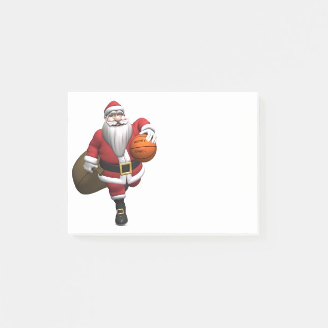 Post-it® Joueur de basketball du Père Noël (Devant)