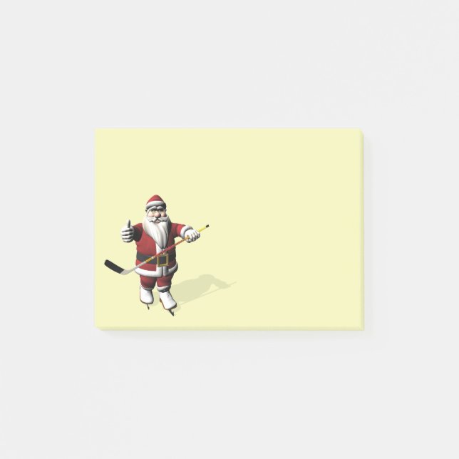 Post-it® Joueur de hockey sur glace du Père Noël (Devant)