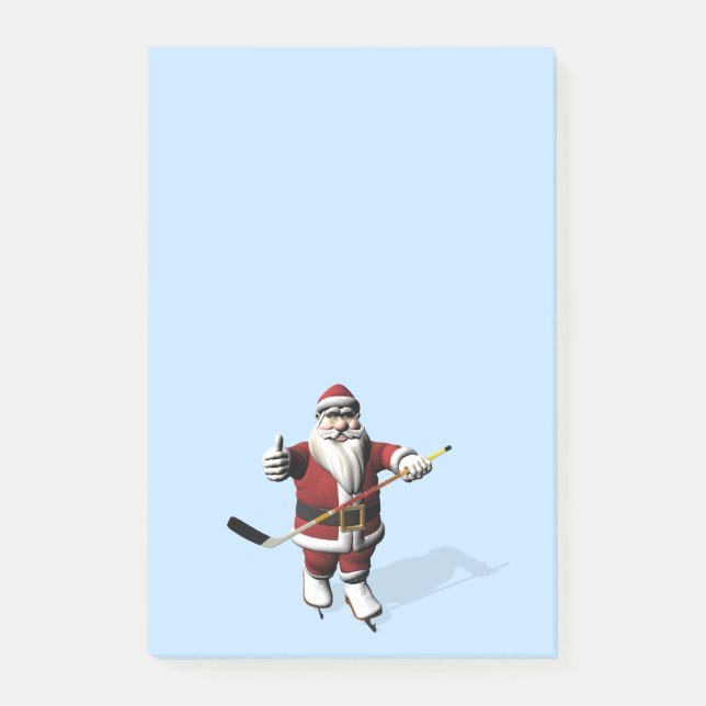 Post-it® Joueur de hockey sur glace du Père Noël (Devant)