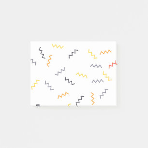 Post-it® Joueuse, colorée, tendance, moderne zigzags memphi