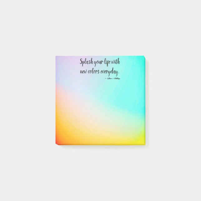 Post-it® Jouez avec de nouvelles couleurs chaque jour.Rainb (Devant)
