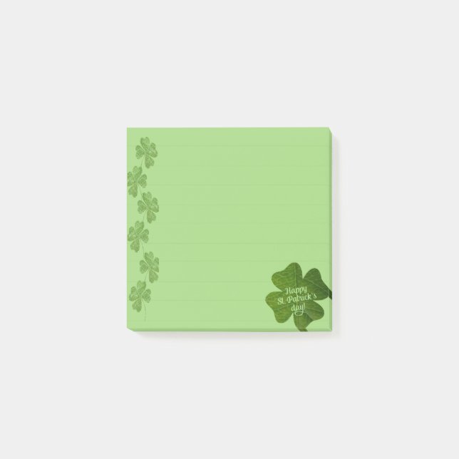 Post-it® Jour de la Saint-Patrick Trèfle  (Devant)