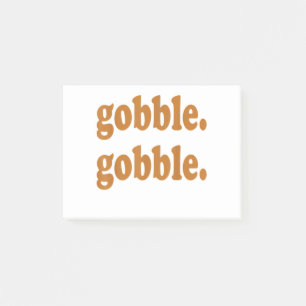 Post-it® Jour de l'Action de grâce Gobble Gobble Turquie Tr