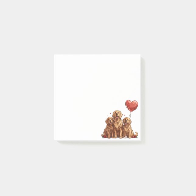 Post-it® Jour des Valentines Chien d'or (Devant)