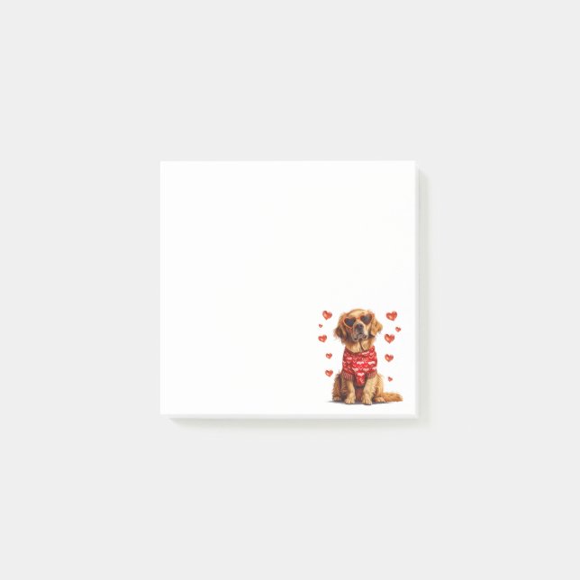Post-it® Jour des Valentines Chien d'or (Devant)