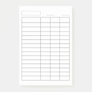 Post-it® Journal personnalisable 4 colonnes Journal multifo