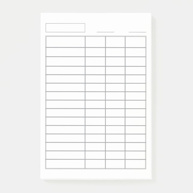 Post-it® Journal personnalisable 4 colonnes Journal multifo (Devant)