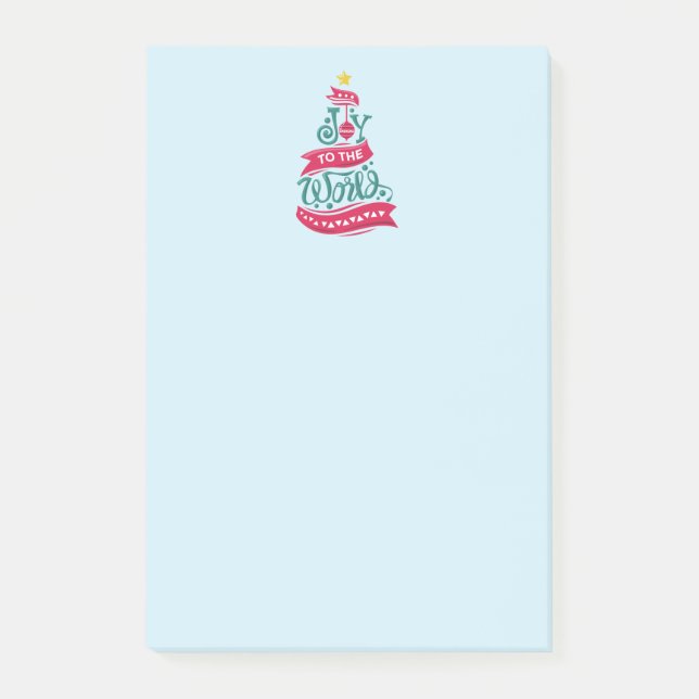 Post-it® Joy to the World Christmas Citation Typographie (Devant)