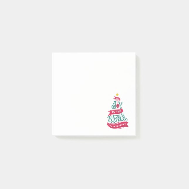 Post-it® Joy to the World Christmas Citation Typographie (Devant)