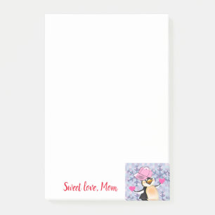 Post-it® Joyeuse carte de Saint-Valentin Pingouin Note