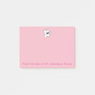 Post-it® Joyeuse dent rose et pinceau