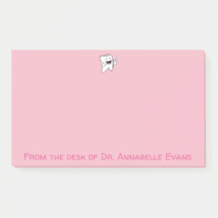Post-it® Joyeuse dent rose et pinceau