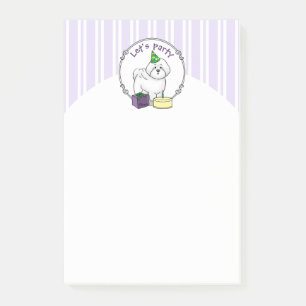 Post-it® Joyeuse fête d'anniversaire Bichon Frise Dog - mig