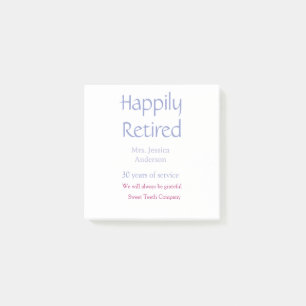 Post-it® Joyeuse retraite nom années de service violet 