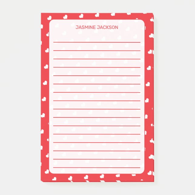 Post-it® Joyeuse Saint-Valentin Moderne Motif d'Amour (Devant)