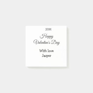 Post-it® Joyeuse Saint-Valentin nom amour simple année styl