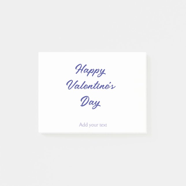 Post-it® Joyeuse Saint-Valentin violet nom ajouter un messa (Devant)