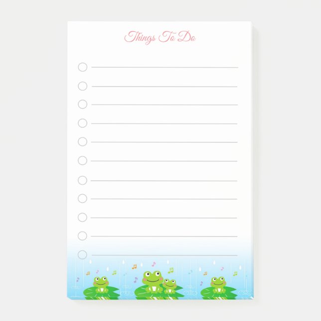 Post-it® Joyeuses Petites Grenouilles Que Faire (Devant)