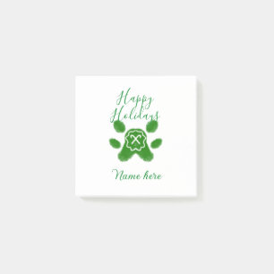 Post-it® Joyeuses vacances chien vert animal de sucre de ca