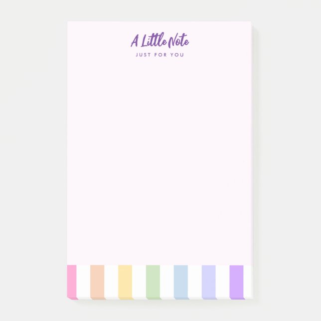 Post-it® Joyeux 18ème anniversaire en Rainbow Stripes (Devant)