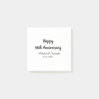 Post-it® Joyeux 50e anniversaire ajouter nom du couple date