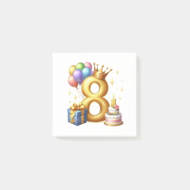 Post-it® Joyeux 8e Anniversaire (Devant)