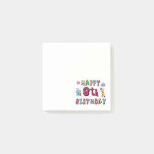 Post-it® Joyeux 8ème anniversaire. 8 ans jour d'anniversair