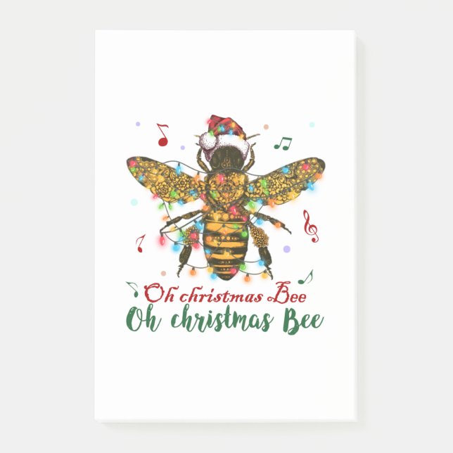 Post-it® Joyeux cadeau d'abeilles de Noël (Devant)
