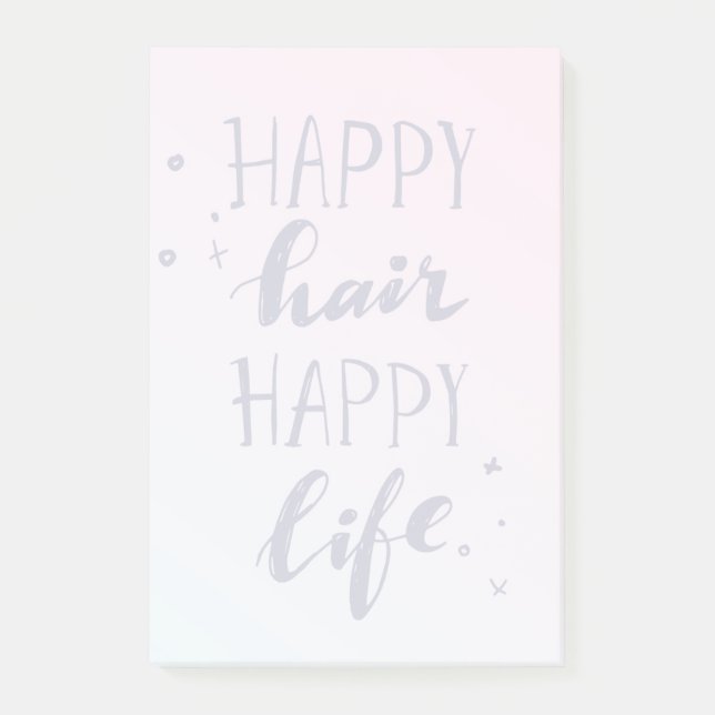 Post-it® Joyeux Cheveux et heureuse vie (Devant)