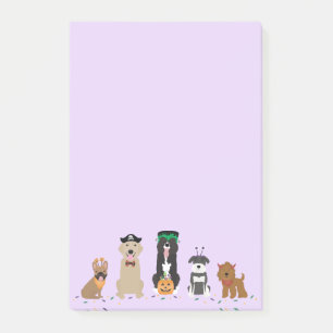 Post-it® Joyeux Chiens d'Halloween violet