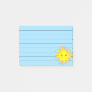 Post-it® Joyeux dessin de la face du soleil