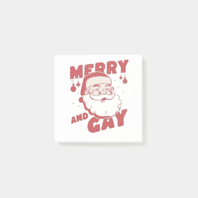 Post-it® Joyeux et gai Noël Funny Christmas LGBTQ Fierté (Devant)